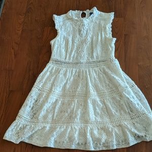 Romantic white lace dress